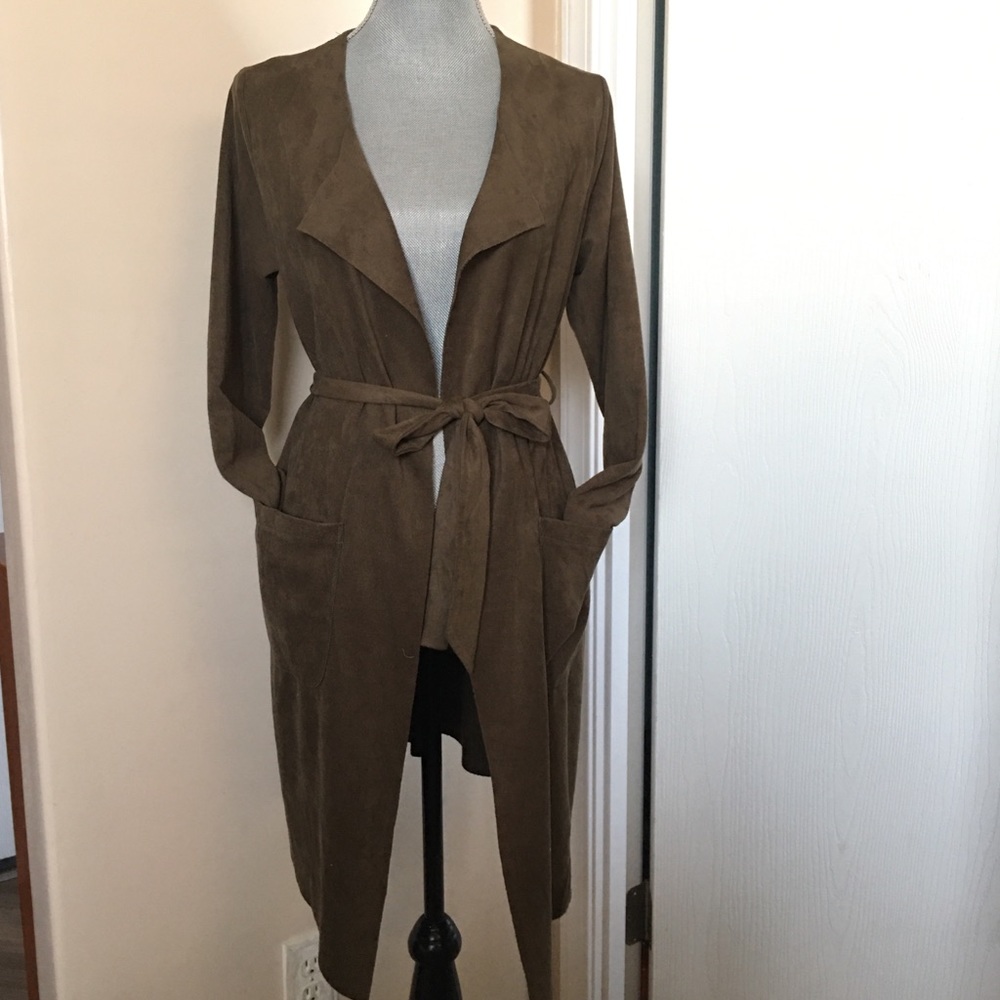 Michael Farrell green trench jacket S